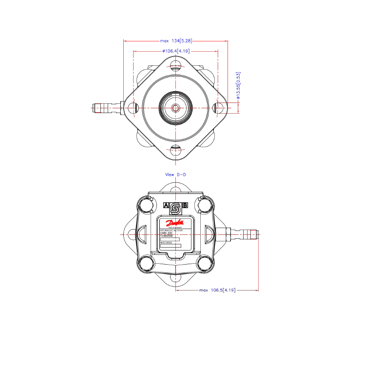 Гидромотор OMS EM 250 с датчиком скорости 151F3025