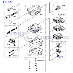 Запчасти к распределителям PVG 100