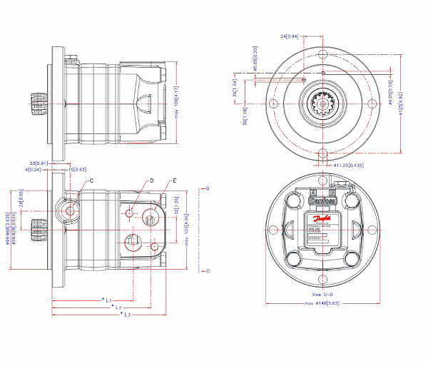 Гидромотор OMSS 200 1укороченный 51F0628